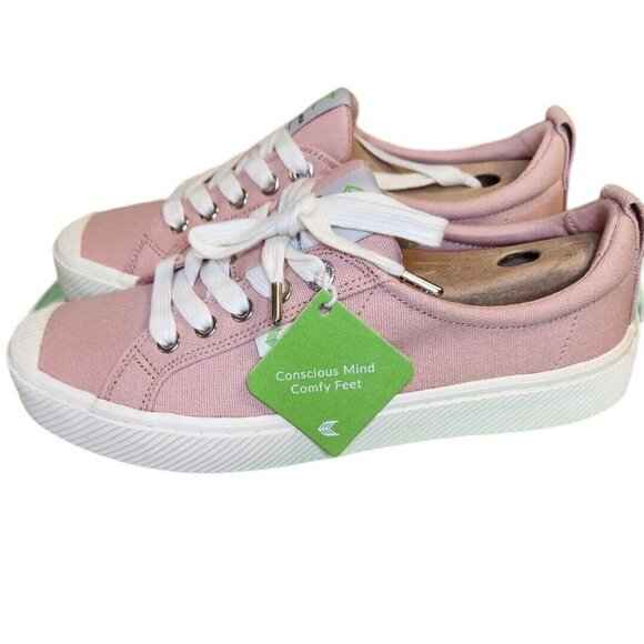 Cariuma Women's 8, Men's 6.5 OCA Low Rose Canvas Sneaker Memory Foam Insole - Picture 2 of 8
